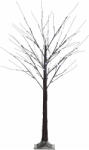 HomCom Brad de Crăciun Luminos Tip Mesteacăn, 150 cm, 96 Led-uri, Bază Lată, pentru Interior și Exterior, Maro | Aosom Romania (830-552V90WT)