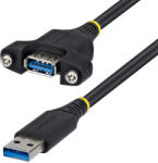 StarTech StarTech. com USBPNLAFAM2M USB 3.2 Gen 1 (3.1 Gen 1) 2 M USB A 5 Gbit/s Fekete USB kábel (USBPNLAFAM2M)