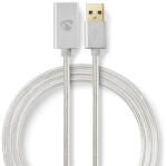 Nedis CCTB60010AL20 USB 2.0 2 M USB A 0, 48 Gbit/s Alumínium USB kábel (CCTB60010AL20)