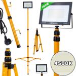 GEKO LED reflektor 100W teleszkópos építkezési állvánnyal, semleges fehér 4500K (K02063)