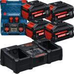 Bosch EXPERT EXBA18V-80 + EXBA18V-55 + EXAL18V2-320 Set 2 acumulatori EXPERT Li-Ion, 18V, 5.5Ah + Set 2 acumulatori EXPERT Li-Ion, 18V, 8Ah + Incarcator EXPERT Li-Ion de 16Ah, 18V, pentru 2 acumulatori (inc