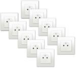 Siemens Priza electrica Siemens Delta Viva, 2PT, alba, set 10 bucati (58302268)