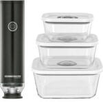 Rommelsbacher Aparat Rommelsbacher VAC 253/S antracic, portabil, cu 3 recipiente din sticla (VAC 253/S)