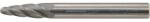 FORMAT keményfém turbómaró 6x18mm RBF (lekerekített ívelt forma), alu fogazás (25880005)
