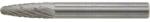 FORMAT keményfém turbómaró 6x18mm RBF (lekerekített ívelt forma), C fogazás (25800005)