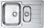 Alveus Chiuveta bucatarie Alveus Line 70 leinen, orientare cuva pe stanga, 790x500 mm, adancime cuva mare 160 mm, sifon inclus, Inox (1119560+1130557) Chiuveta