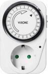 VIRONE Priza programabila mecanic VIRONE MT-1(GS), schuko, 230V, 16A, 3500W, IP20, alb (MT-1(GS))