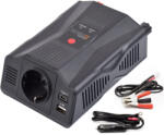Technaxx Invertor de tensiune Technaxx TE24, 300W, alimentare 12V, iesire 230V, USB-A, USB-C, negru