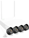 Tenda Kit supraveghere video wireless, NVR si 4 camere de exterior tube 3MP (K4W-3TC)