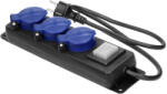 ORNO Prelungitor ORNO 5 gniazd 2P+Z, 5m, IP44, 3680W, cu intrerupator, cablu H05RR-F 3x1, 5mm2 (OR-AE-13296(GS)/5M)