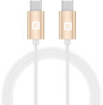 Evelatus Cablu de date/incarcare Evelatus TPC03, USB C - USB - C, lungime 1 m, alb/auriu (4752192009984)