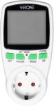 VIRONE Priza programabila VIRONE DT-1(GS), schuko, 230V, 16A, 3680W, 12/24 ore, IP20, 16 programe, functie vara/iarna, alb (DT-1(GS))