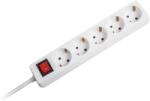 Platinet Prelungitor 3x1.5mm 5 prize 3m intrerupator alb (OL5G3W)