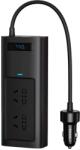 Baseus INVERTOR ELECTRIC auto Baseus, IGBT, 2 x AC, 2 x USB Type-C, 1 x USB, 150W 220V, conectare auto 12V, negru "CGNB020101" - 6932172628093 (CGNB020101)