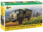 Zvezda Model asamblabil Zvezda Militari: Camioane - Camion militar sovietic de marfă GAZ-66 (ZVE43008)