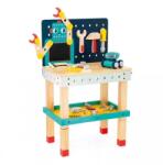 Janod BricoKids Atelier și unelte din lemn pentru copii 60 buc (J06457ROZ) Set bricolaj copii