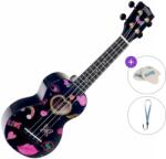 Mahalo Heart Basic SET Heart Black Szoprán ukulele