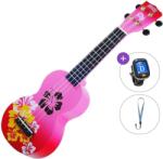 Mahalo Hibiscus Basic SET Hibiscus Red Burst Szoprán ukulele