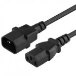  Cablu prelungitor alimentare IEC C13 la C14 10m Negru, kps10 (KPS10)