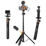 K&F Concept Alumínium Selfie Bot és Okostelefon Állvány, 158 cm, Smartphone Tripod