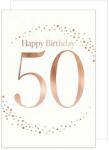 Edition Seidel Premium XXL DIN A4 Születésnapi Köszöntőkártya 50. Születésnapra Borítékkal - Happy Birthday Elegáns Üdvözlőlap Férfiaknak Nőknek (A4-G1048) (A4-G1048)