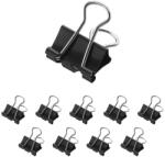Westcott E-10710 00 Foldback Csipesz 15 mm Fekete 12 db - Fém Iratcsipesz Irodai és Otthoni Használatra Újrafelhasználható Papírcsipesz