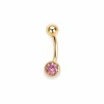 ÉkszerM 14K Sárga Arany Köldök Piercing AU 99682