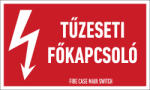  Tűzeseti főkapcsoló Öntapadós piros matrica, 100x60 mm-es méretben, 4db/ív (ERV018002ONV01000060) (ERV018002ONV01000060)