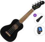 Fender Venice WN BK Basic SET Black Ukulele soprano (0971610706-BASIC-SET)