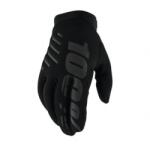  Mănuși Motocross pentru Copii 100% Brisker Youth, Negre (M172-486)