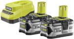 RYOBI RC18120A-250 18V ONE+ kompakt gyorstöltő és 2 db Lithium+ Li-ion akkumulátor, 18 V, 5.0 Ah (5133006919)