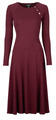 Ralph Lauren Hosszú ruhák BRENDY KNITFIT FLAREDRESSES Bordó EU XL