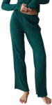 Triumph pantaloni damă Versatile Rib Straight Trousers verde: 42 (10229214_M010 42)