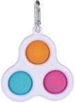 DEPOX Jucarie antistres, Pop it, tip breloc, model triunghi, 8 cm, multicolor (2797)