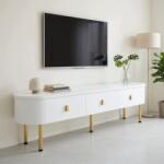 Hommoo Tv szekrény 174x35x41 cm fehér Mdf fiókokkal (103)