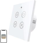 Moes Intrerupator inteligent Intrerupator Inteligent MOES WRS-EUC2-WH-MS, 2 Canale, WiFi, RF433, Smart Life, Alexa, Google Home, 2x600W, Alb (59806) - pcone