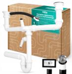 Millto Mosogató Szifon 6/4'' 50 mm Mosogató Kétrekeszes Cső Dupla W2- W2-M (MI020302009-V02)