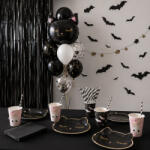  Fekete macska témájú halloweeni lufis party szett 6 főre (HPCS_005)