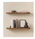 Kazai Polc furnérozott lemez Kazai 60 x 20 cm dió (półka ścienna orzech 60x20 zestaw 2)
