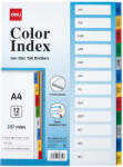 Deli Index plastic color calendaristic Ian-Dec, DELI