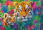 Trefl - Puzzle Premium Plus Tea Time: Tigri în junglă - 500 piese Puzzle