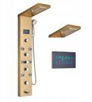 Ari Led Zuhanypanel Arany Hidromasszázs Vízesés Kifolyócső Esőztető (Panel prysznicowy 8009)