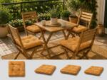 Ralex Pucioasa Set 4 pernute scaun interior / exterior 40 x 40 x 7 cm, Galben, Pucioasa (400.805-160687)