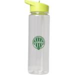 Ferencváros Fradi kulacs átlátszó szívószálas 650 ml