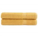 vidaXL Prosoape de sauna premium, SOLUND 2 buc auriu 80x200cm 600gsm GartenMobel Dekor (137290) Prosop