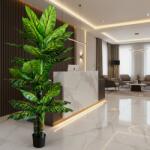  Planta artificiala Dieffenbachia cu 3 tulpini, 190 cm, verde realist (AT1CT-IM1P-PL1D-HW109)