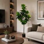  Planta artificiala Ficus Lyrata 180 cm, verde, cu ghiveci inclus (AT1CT-IM1P-PL1D-QYR2180)