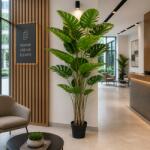  Planta artificiala Monstera Deliciosa 220 cm, 17 frunze, verde (AT1CT-IM1P-PL1D-GB202)