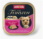 Animonda | Vom Feinsten Adult Mini | borjú, sonka és bazsalikom alutálcás nedves eledel felnőtt kutyáknak - 100 g