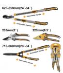 INGCO Set foarfeci pomi, 4 piese, SK5, telescopic pentru gradina crengi si gard viu (HLT93401) Trusa unelte
